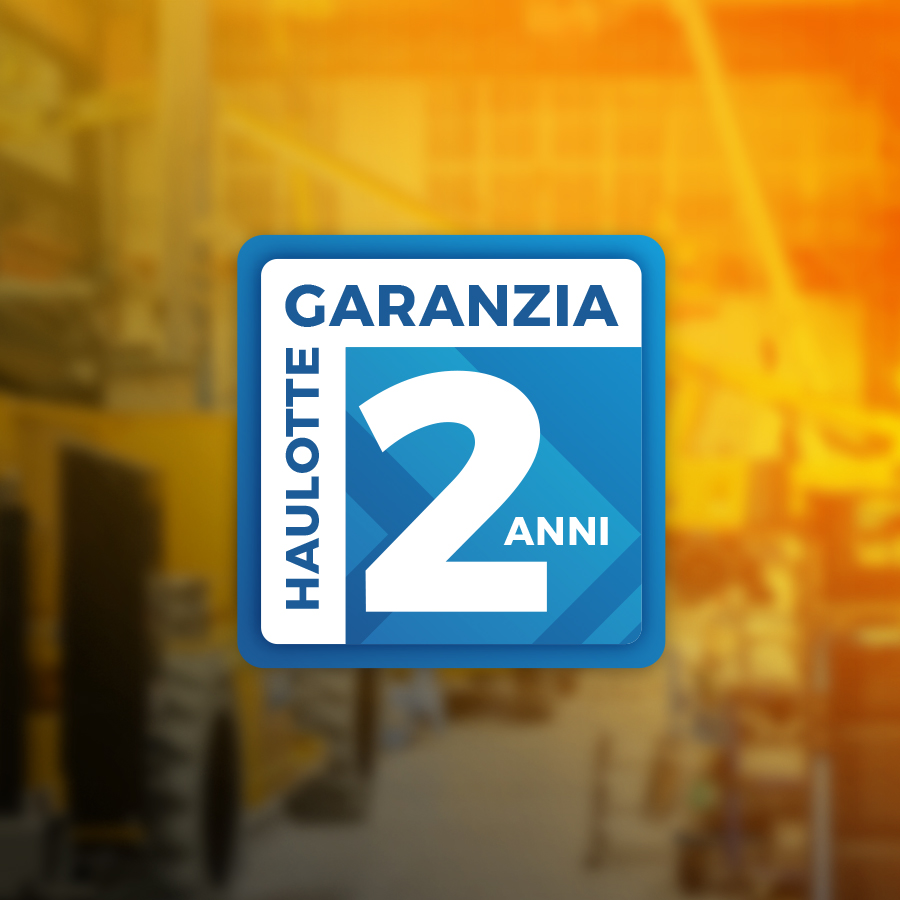 2 anni di copertura su tutti i ricambi originali.